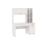 Стол письменный, Сиде Белый c надстройкой