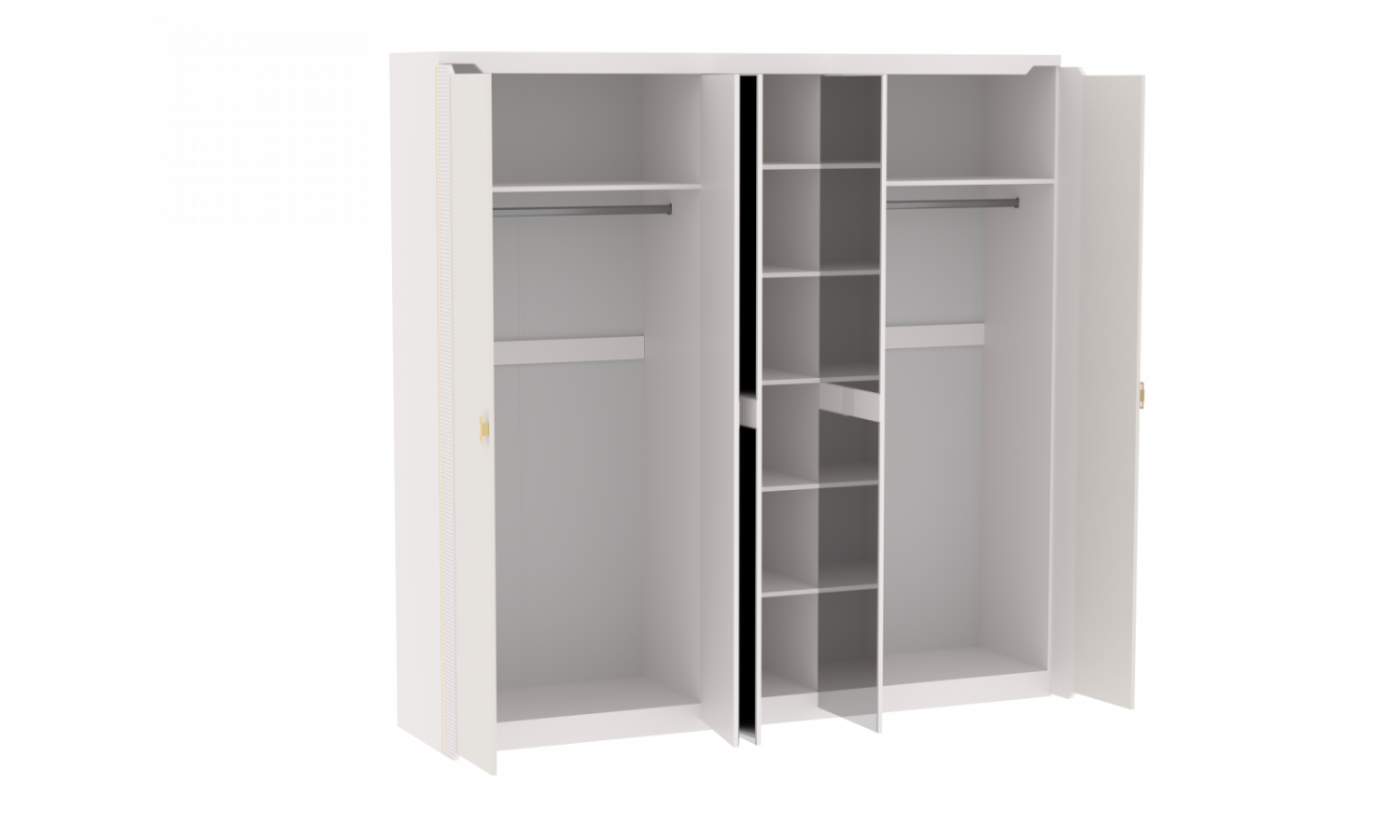 Шкаф 5-дверный Сиде Белый NEO