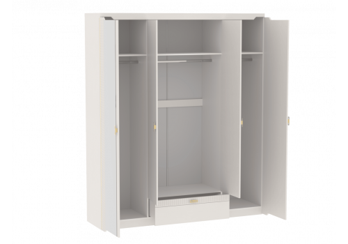 Шкаф 4-дверный Сиде Белый