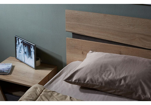 Спальня Стреза дуб галифакс натуральный 1,6м с угловым шкафом