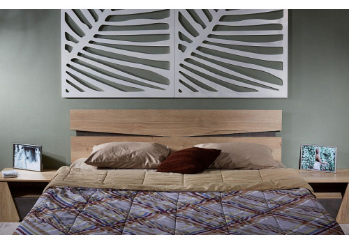 Спальня Стреза дуб галифакс натуральный 1,6м с угловым шкафом