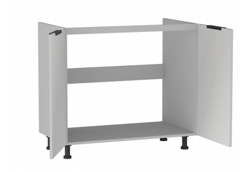Стол под мойку 2-х дверный СМ-90 Ватель Экокожа белый