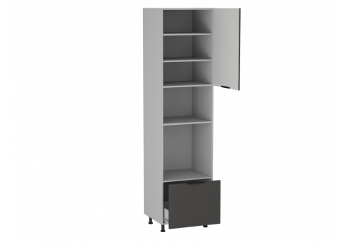 Шкаф-пенал 960 П-1 Ватель Экокожа серый