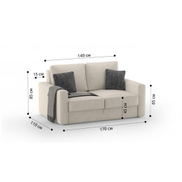 Диван  Бруно Velvet Lux 001