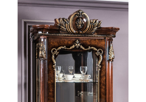 Витрина Марселла корень дуба глянец