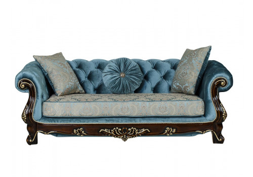 Диван Ассоль орех бирюза глянец