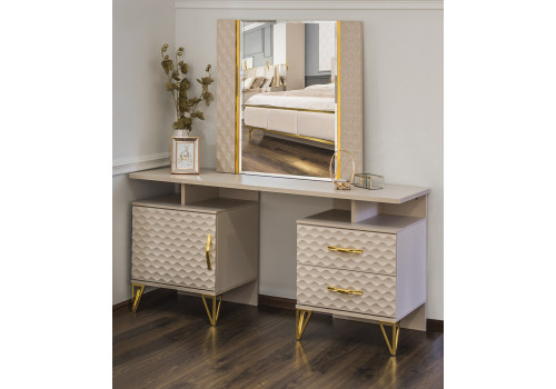 Зеркало Lara Лара бежевый глянец