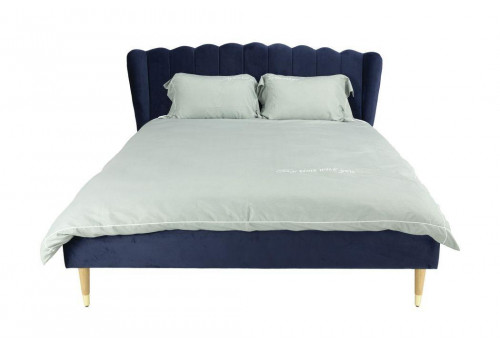 Кровать XS-9088 MK-7602-BU двуспальная Темно-синий