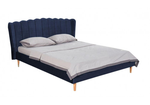 Кровать XS-9088 MK-7602-BU двуспальная Темно-синий