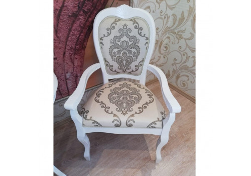 Стул Princess MK-1207-BW с подлокотниками Молочный