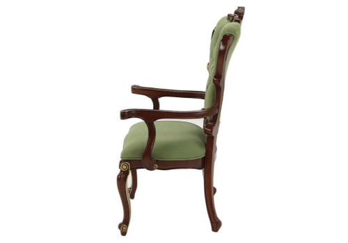 Стул Lorans MK-5436-СO с подлокотниками (цвет патины: золото) Карамельный дуб