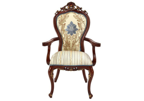 Стул Lorans MK-5438-СO с подлокотниками (цвет патины: золото) Карамельный дуб