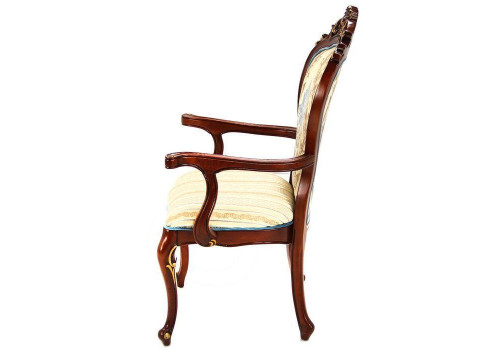 Стул Lorans MK-5438-СO с подлокотниками (цвет патины: золото) Карамельный дуб