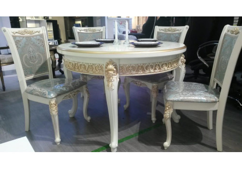 Стол Вивьен(Близнецы) розочка круглый раскладной