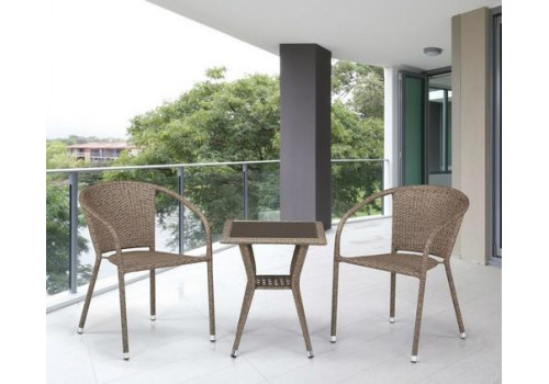 Комплект плетеной мебели T25B/Y137C-W56 Light Brown 2Pcs