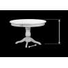 Стол MK-8313-BGG Неаполь-1 т.17 обеденный раскладной (цвет патины: серый) 120х120(150)х74 см Бежевый
