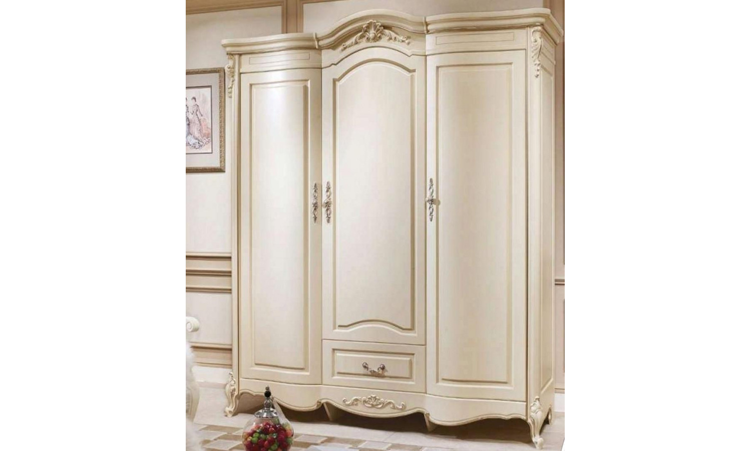 Шкаф 3-дверный  Милано  без зеркал MK-1835-IV