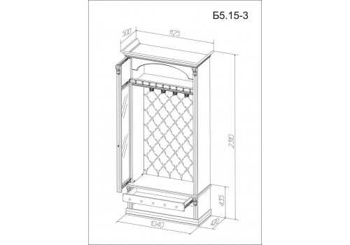Прихожая Б5.15-3 Карамель