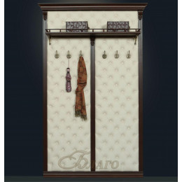 Вешалка с 6 крючками и полкой без зеркала Б5.10-9 Орех