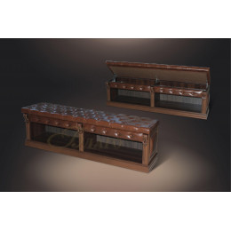 Банкетка-обувница с нишей Б5.2 Орех/Коричневый (к модулю Б5.10-3)