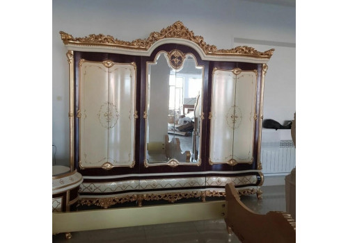 Шкаф 6-дв ВЕРСАЛЬ VERSAL 743 ОРЕХ-ЗОЛОТО