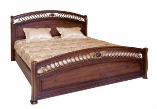 Кровать MK-1710-DN двуспальная 160х200 см Темный орех