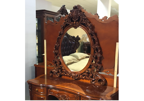 СТОЛ ТУАЛЕТНЫЙ С ЗЕРКАЛОМ ВИКТОРИЯ  VL-215 , ОРЕХ