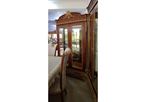 Витрина 2-х дверная, Монарх, орех