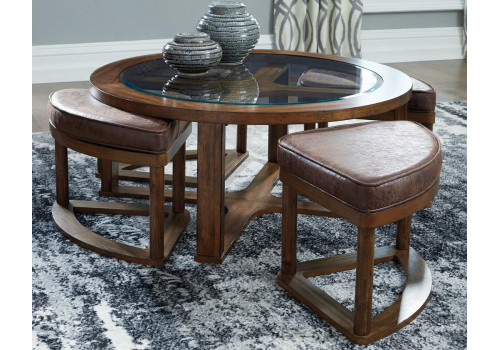 Комплект Hannery  T725-8 (журнальный столик и 4 табурета)