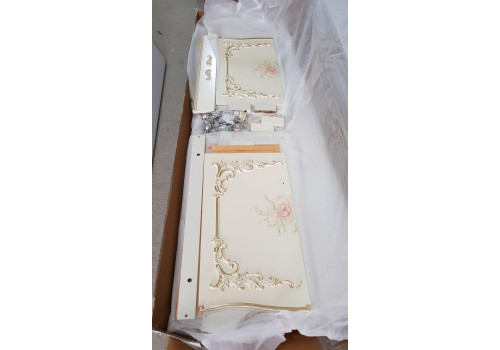 Столовая  Батичелла new , с 4-дверной витриной, слоновая кость