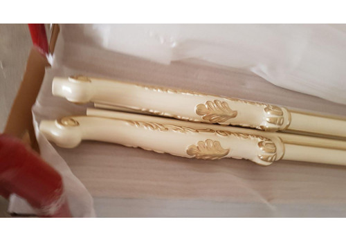 Столовая  Батичелла new , с 4-дверной витриной, слоновая кость