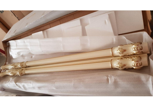 Столовая  Батичелла new , с 4-дверной витриной, слоновая кость