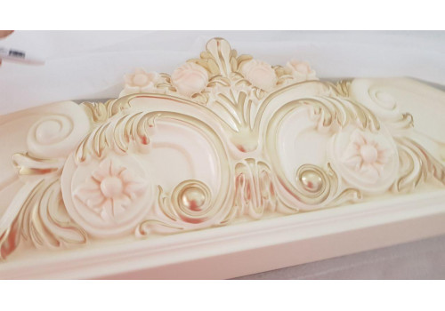 Столовая  Батичелла new , с 4-дверной витриной, слоновая кость