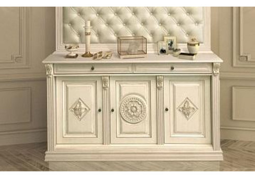 Комод  ( с декорами) в патине Б5.15-16  Карамель