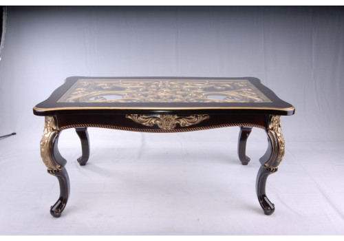 Стол журнальный Версаль Близнецы со стеклом Орех