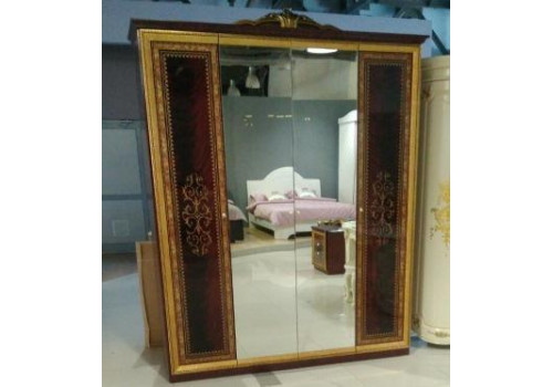 Шкаф 4-х дверный с зеркалами АНИТА Могано