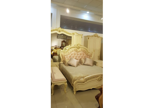 Спальня ДЖУЛЬЕТТА JULIET 3288, с 4-дверным шкафом, беж с золотом