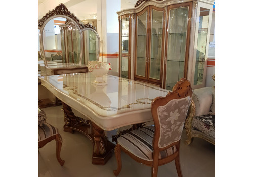 Кресло  Екатерина EKATERINA 3906 , слоновая кость+орех