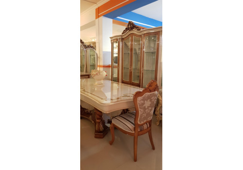 Кресло  Екатерина EKATERINA 3906 , слоновая кость+орех