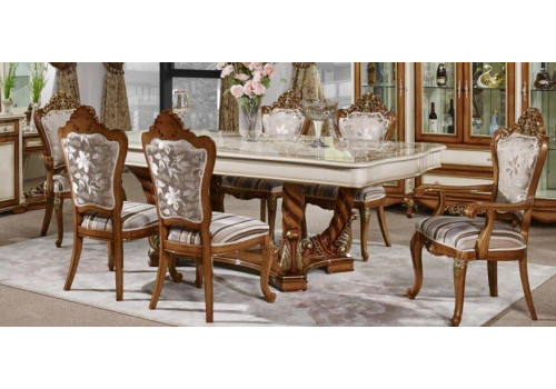 Столовая  Екатерина EKATERINA 3906 , слоновая кость+орех