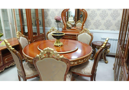Столовая  Филадельфия FILADELFIA 700 , с круглым столом,стулья А орех