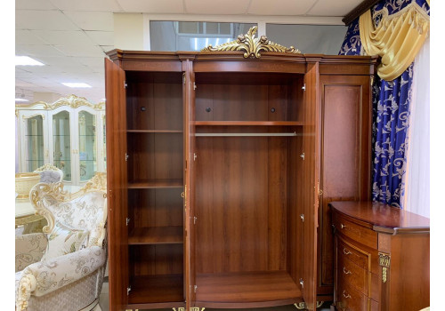 Спальня ФРАНЦИСКО FRANCISKO K03 B, с 4-дверным шкафом, орех