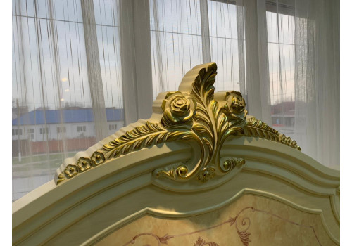 Спальня ФРАНЦИСКО FRANCISKO K03 W, с 4-дверным шкафом, слоновая кость