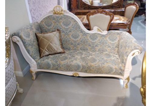 Мини диван ИЗАБЕЛЛА IZABELLA 208, белый с золотом