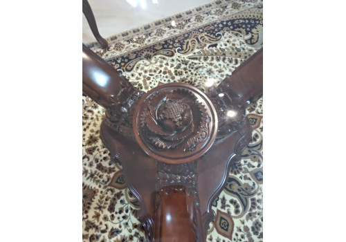 Стол обеденный круглый ИЗАБЕЛЛА IZABELLA 208, темный орех