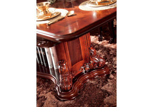 Стол обеденный раздвижной ИЗАБЕЛЛА IZABELLA 208, 220*260, темный орех