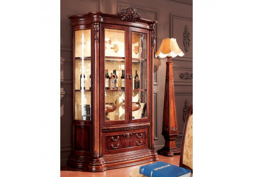 Витрина 2-дверная ИЗАБЕЛЛА IZABELLA 208, темный орех