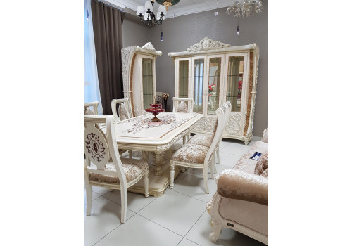 Витрина 4-дверная  Love , слоновая кость