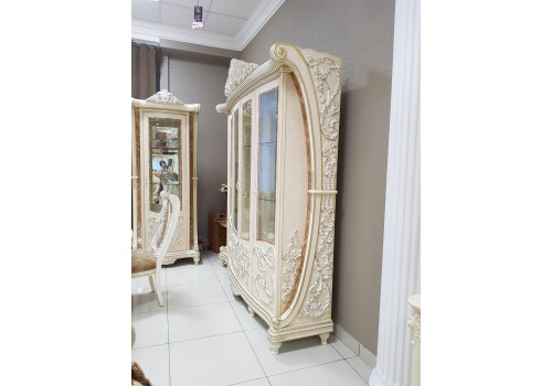 Витрина 4-дверная  Love , слоновая кость