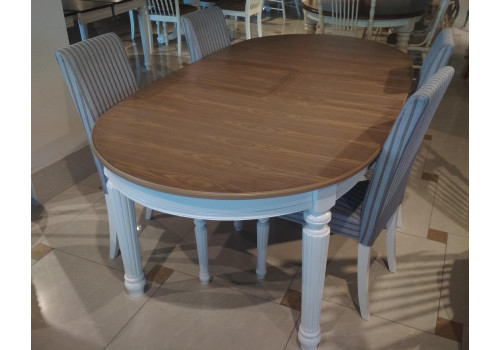 Стол SHARL MK-1256-BW обеденный раскладной